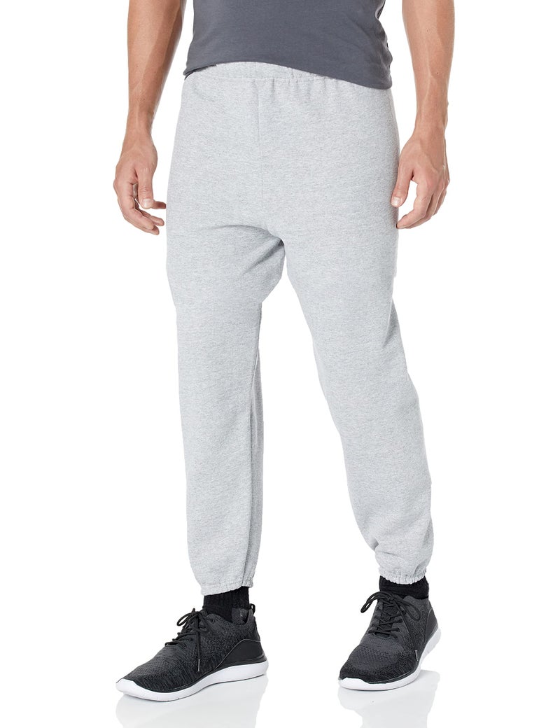 Jerzees Men's Fleece Sweatpants, Light Grey Heather, Large - Image 1